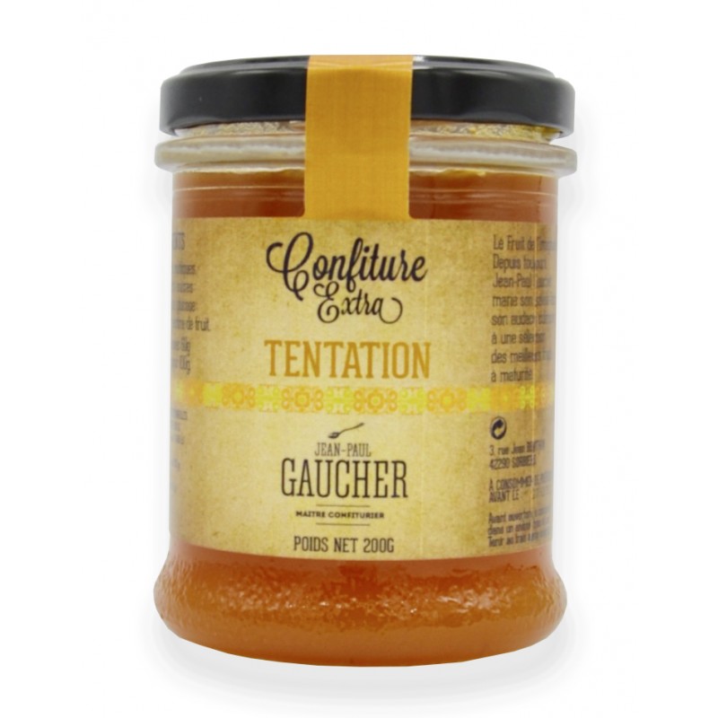 Confiture tentation - Fruit exotique - Maison Gaucher - Abricot, mangue, ananas, fruits de la passion et citron Confiture tentation - Fruit exotique - Maison Gaucher - Abricot, mangue, ananas, fruits de la passion et citron