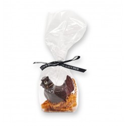 Poule au chocolat noir - packaging - Maison Gaucher chocolatier