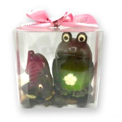 Pack aquatique grenouille - poisson - chocolat lait et noir - Maison Gaucher Chocolatier